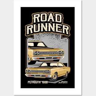 1968 Road Runner Muscle Car Posters and Art